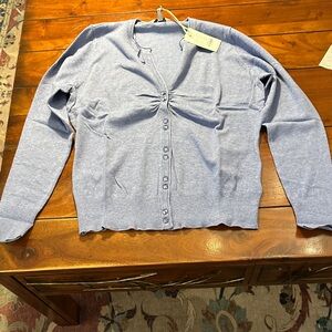Bravissimo Women's Light blue  Button-Up Cardigsm NwT 2-25-01